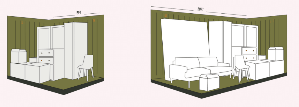 8ft size 20ft size storage uk