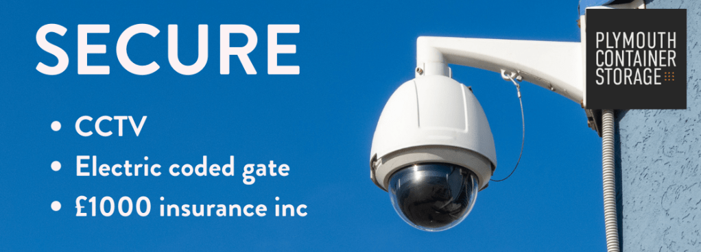 secure storage plymouth cctv electric gate insurance £1000 included